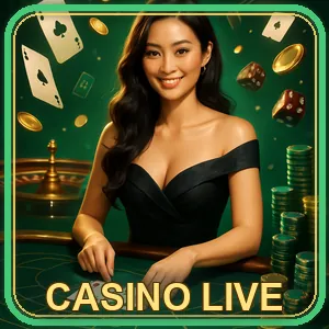 Hình ảnh bàn Baccarat với dealer trực tiếp